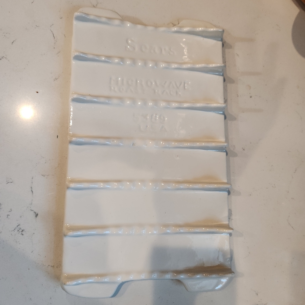 Sears Microwave Ceramic Roasting Insert Dish Insert Part 5389